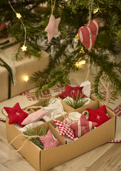 ENFEITE ESTRELA DE NATAL NOSTÁLGICA